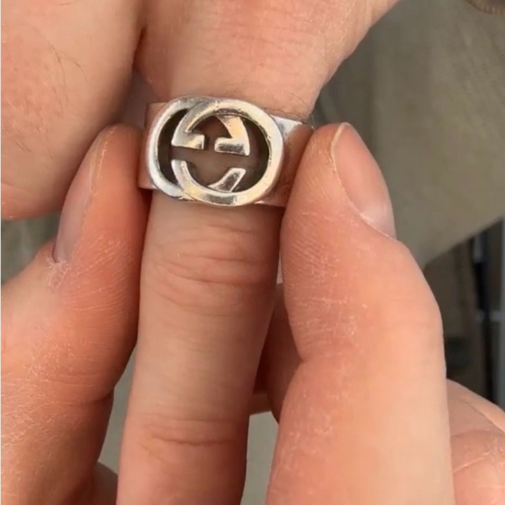 Gucci Sterling Silver Interlocking G Ring